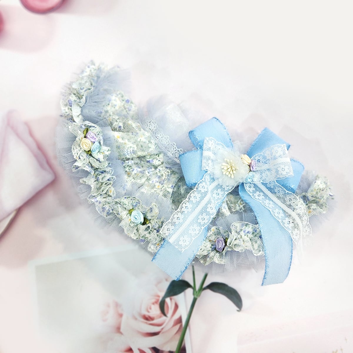 予約【Loocia】Blooming Cape (Blue)