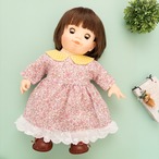 シンプルワンピース（ピンク小花黄色チェック）ぽぽちゃん