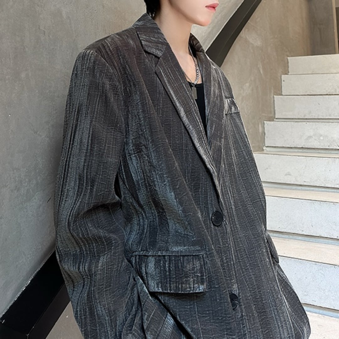 レトロスタイル ベルベットルーズスーツ セットアップ 2カラー D11213