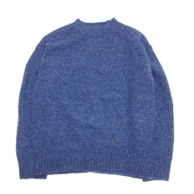 BOUCLE CREW NECK KNIT (ブルー)