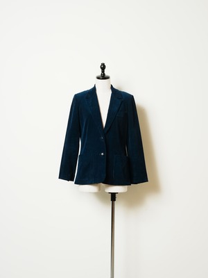 ネイビーコーデュロイテーラードジャケット