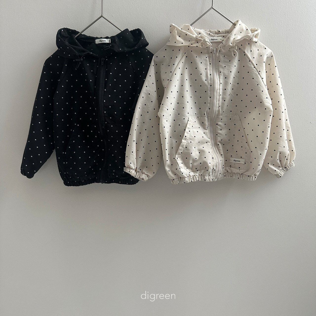 【即納】Dドットフード付きアウター