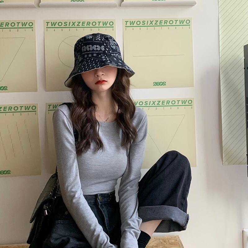 スリムTシャツ シャツ オータムショートグレープルオーバー ロング 秋物 モンロー75530457561