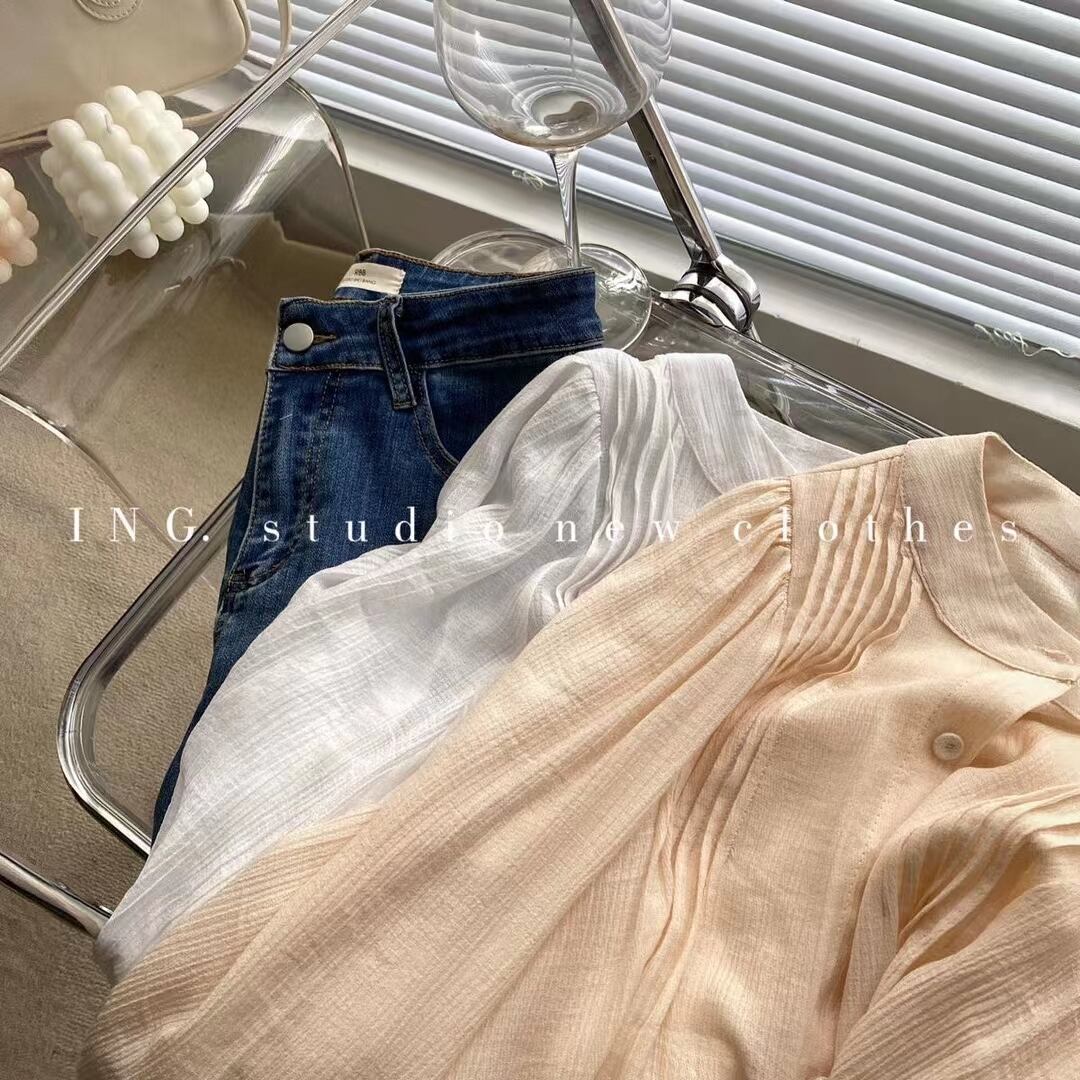 ピンタックブラウス　AJ2205-724