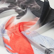 帯揚　金魚　赤黒　[G1930]