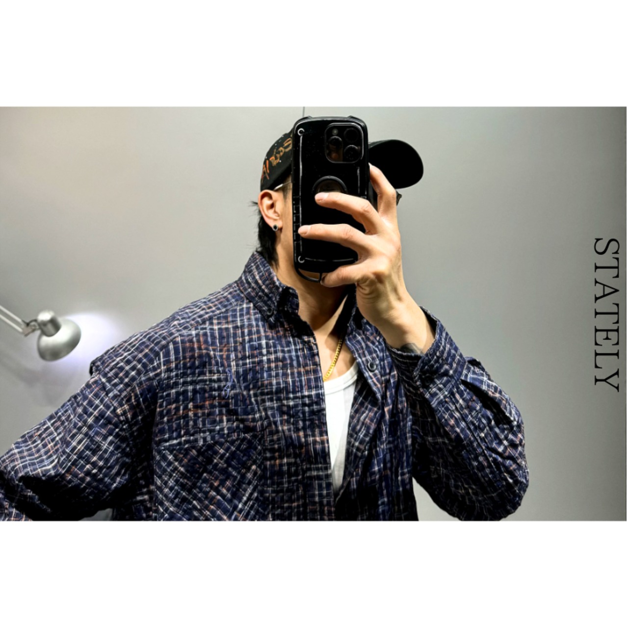 Grid Check シャツ/3color_T238・画像12