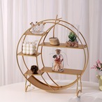 壁掛け棚 アイアンラウンド ゴールデンデスクトップ 壁両用 装飾用 ストレージラック ライトラグジュアリー ベッドルーム リビングルーム ソファ背景 壁 ホームルーム オフィス クリスマス バレンタインデー 新年 装飾用