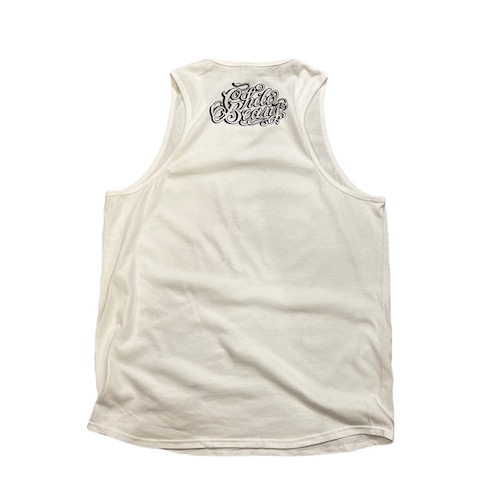 CHILI BEANS #Script Logo Tank Top White