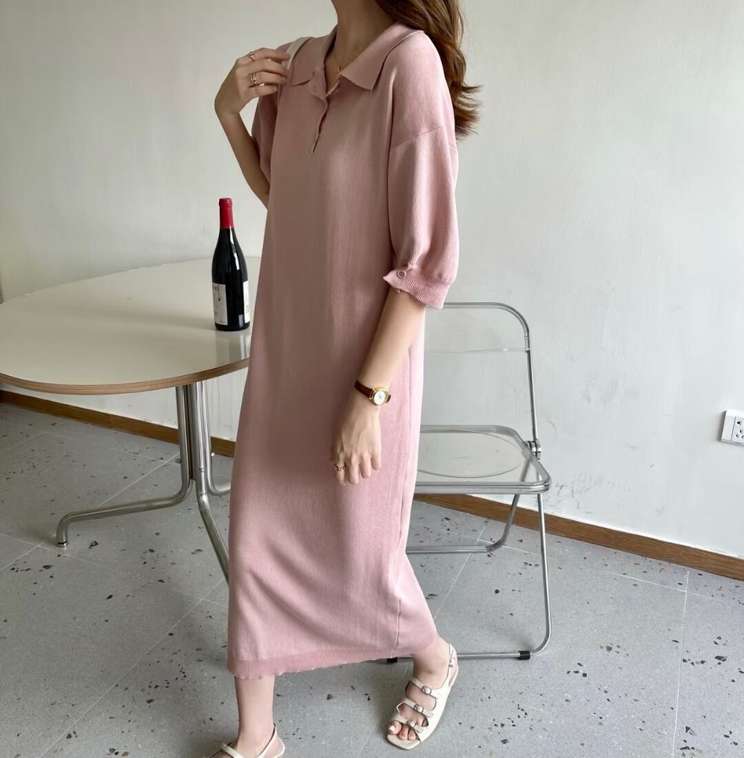 ポロシャツ風ワンピース　AJ1050-6616