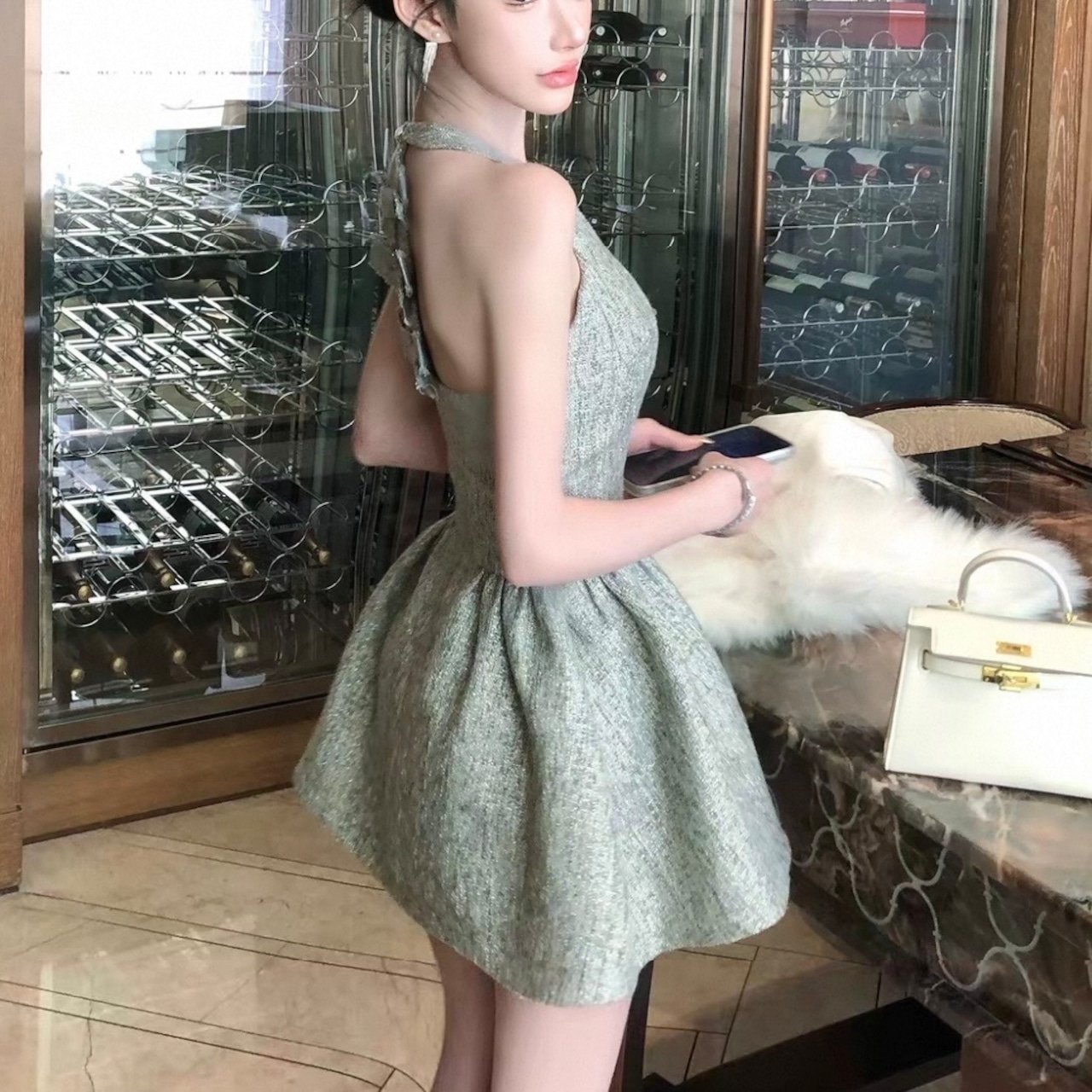 Halter Neck Mini Dress