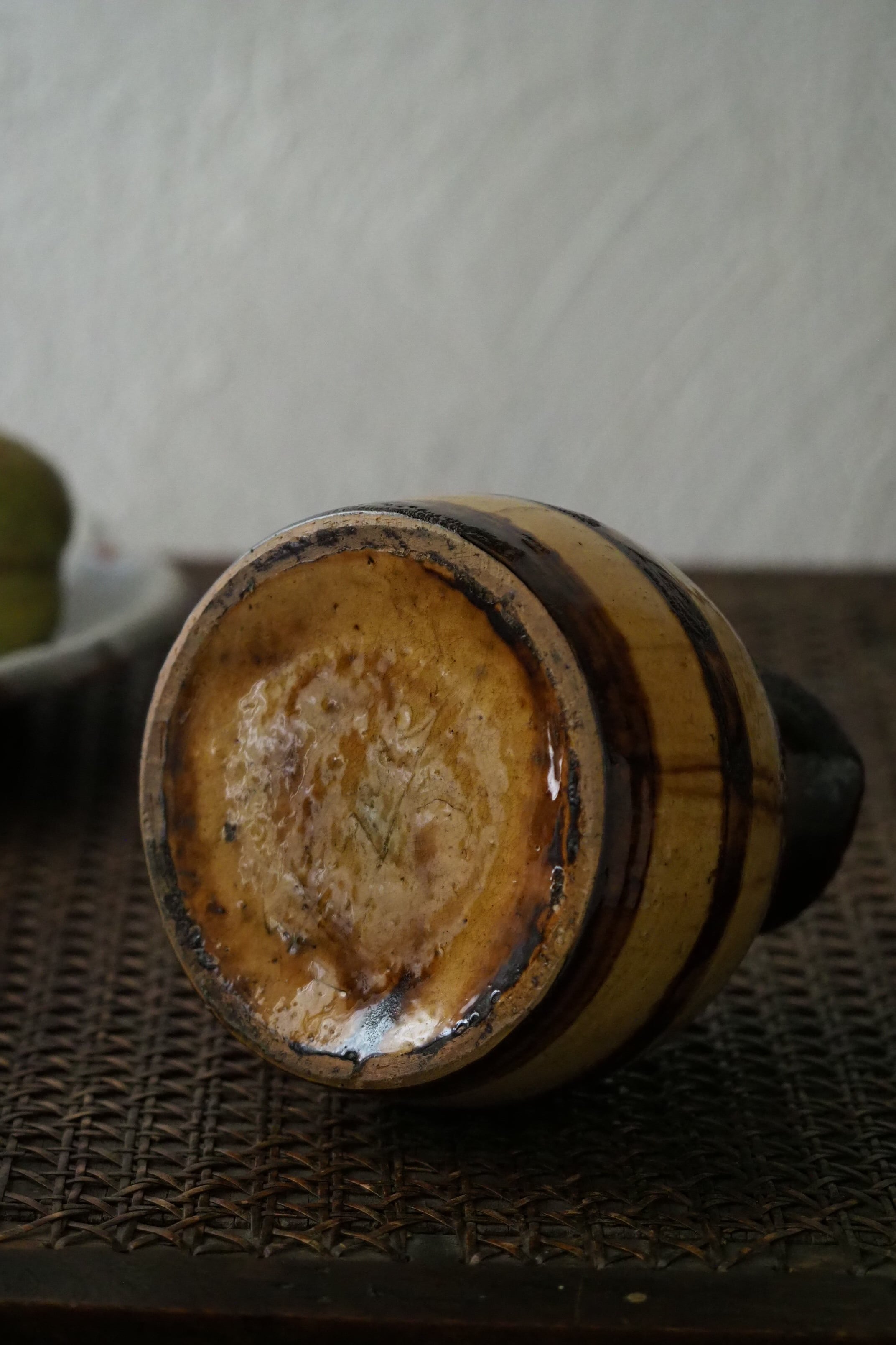 南仏 ユニークな柄の水差し-antique pottery pitcher | アンティーク