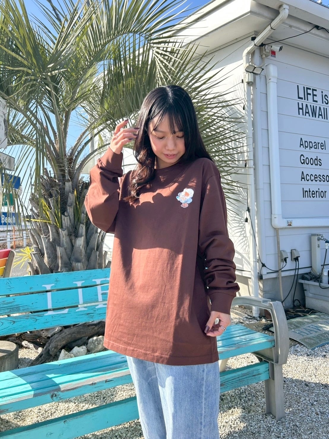 LIFE is bear × mapua 刺繍ワッペンロンT ¥5,800+tax