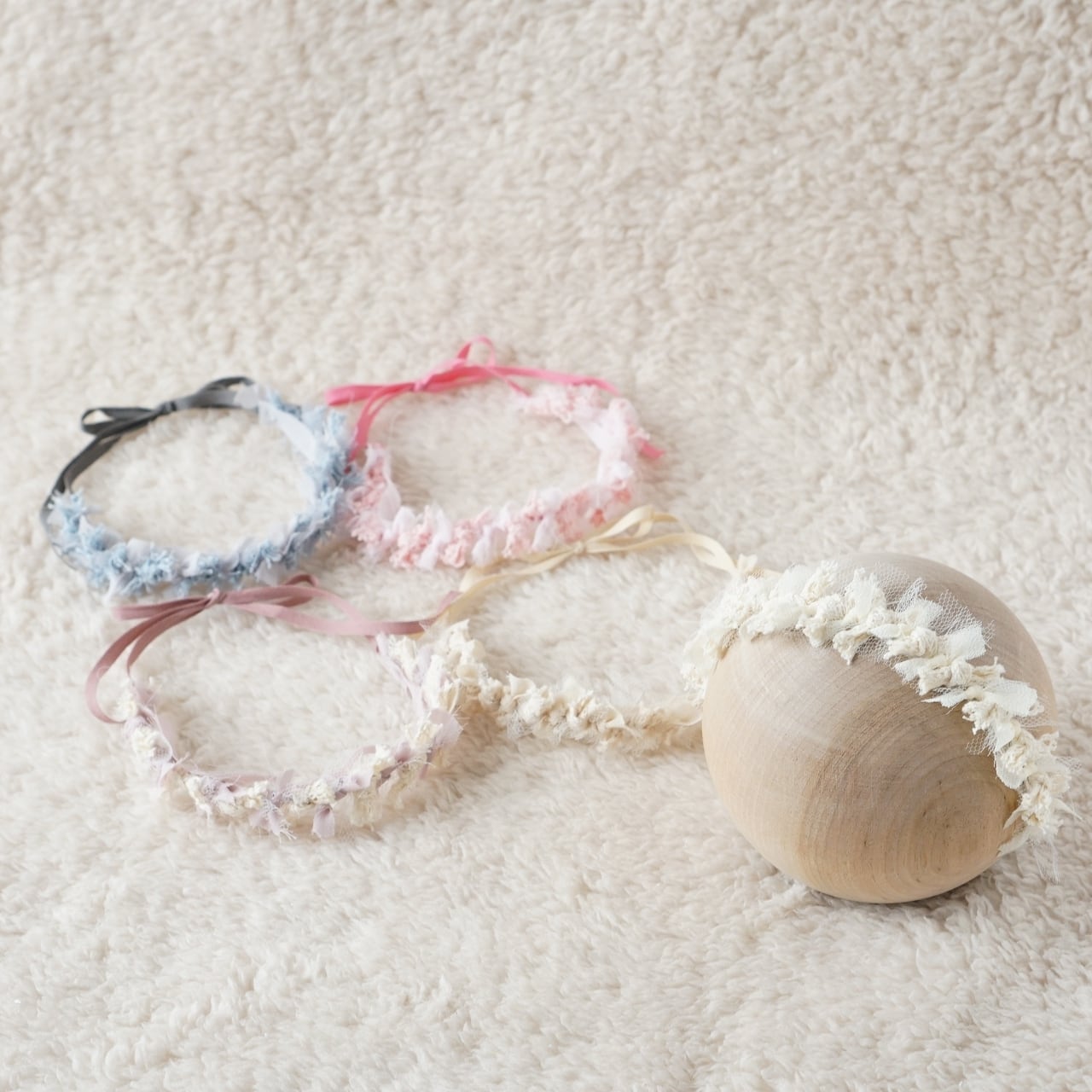ニューボーン フォト リボン冠 [r110] | Newborn Photo Props - lapis