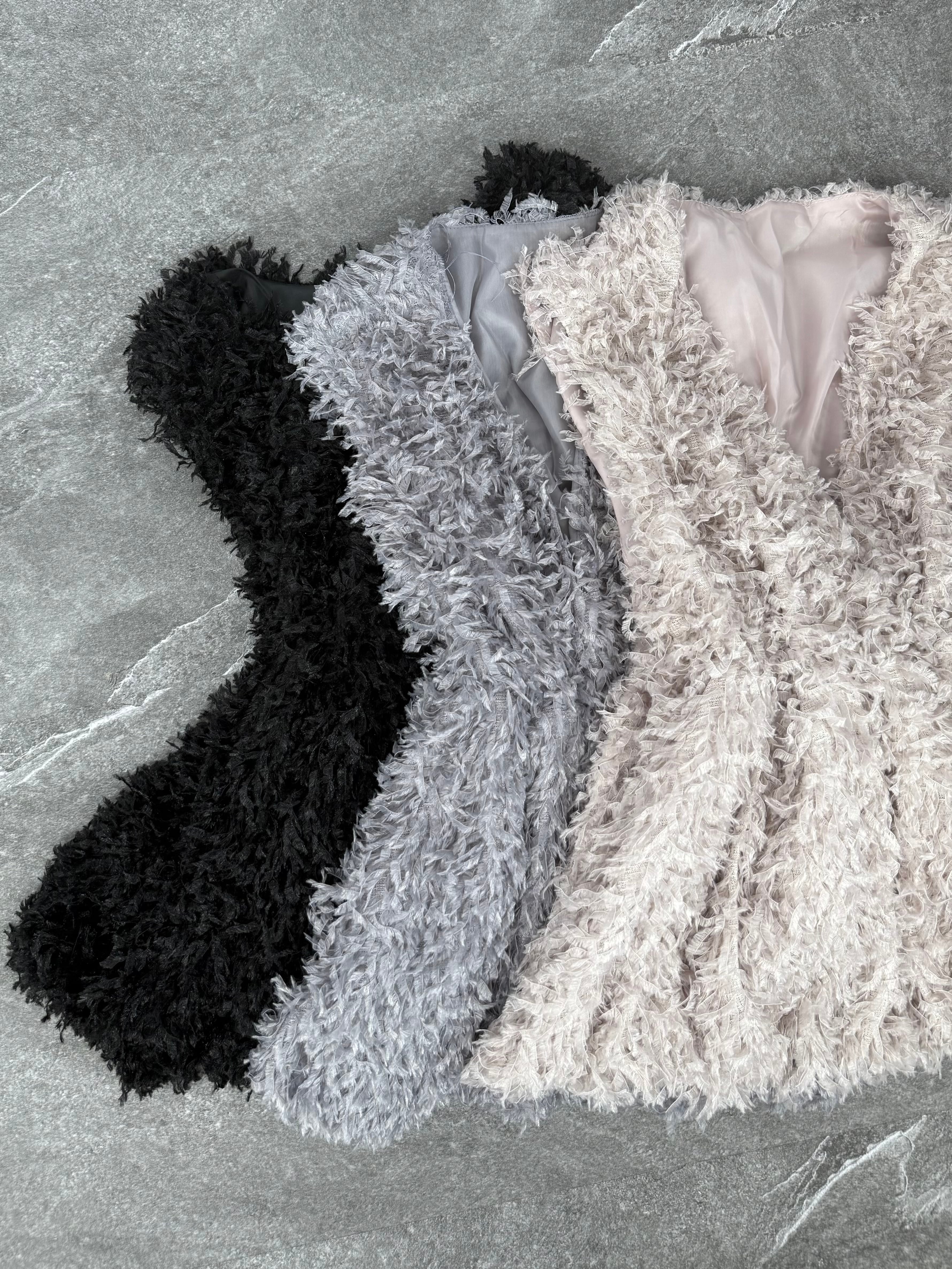 再入荷)フェザーヤーンペプラムベスト | PBselect