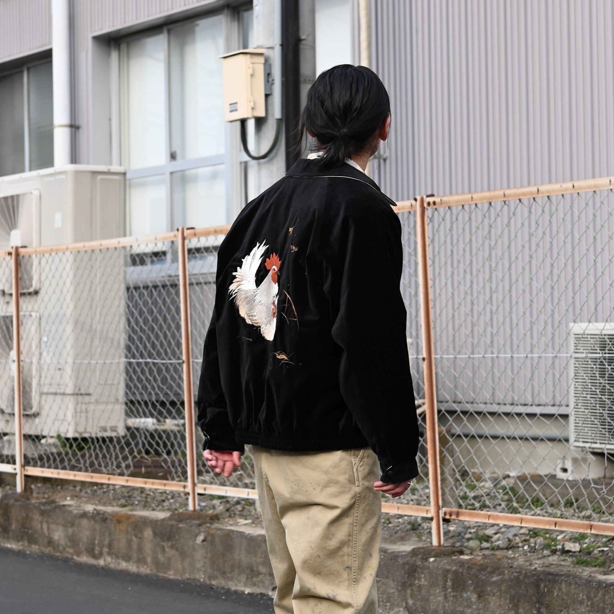 OLD JOE / STUNNING VELVET SOUVENIR JACKET(Niwatori to Hiyoko) | GANKO