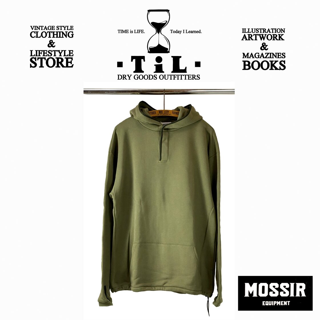 MOSSIR MOSW003 Beiley プルオーバーパーカー オリーブ