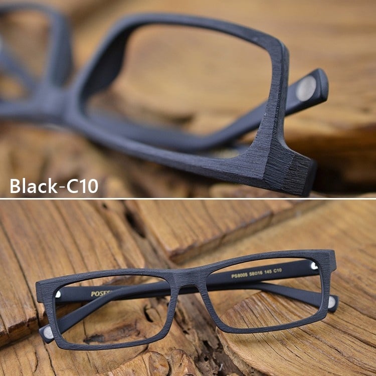 Wood Grain Pattern Glasses -square- / ウッド グレイン パターン