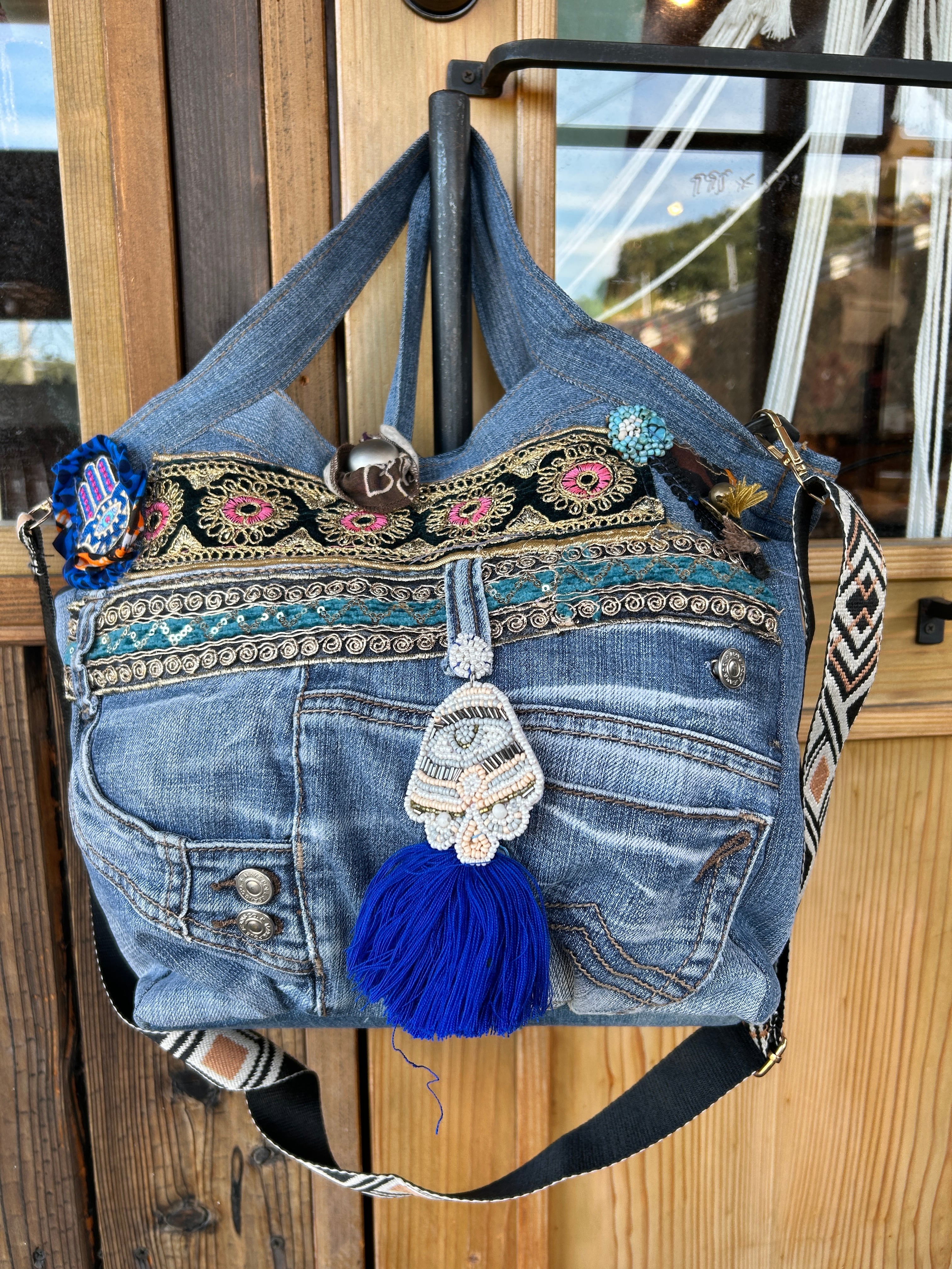 エスニックリメイクデニムバッグ | アジアン雑貨ルチュ
