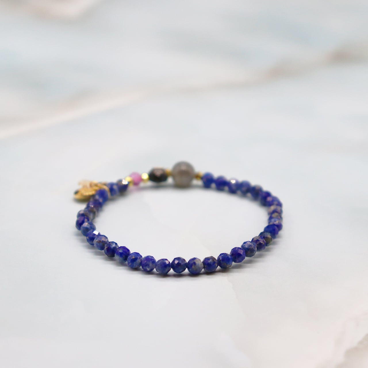 Starry Sky Fragment】ラピスラズリ×ラブラドライト×ブラックシェル