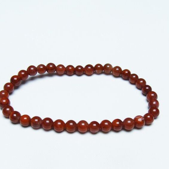 ナンホーンアゲート ブレスレット 5mm 南紅瑪瑙 ブレス 一点物 メール便可 [M便 1/10] 111-42255