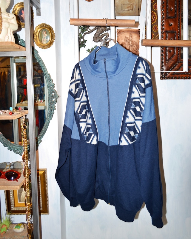 1990's EUROPE KNIT × JERSEY TRUCK JACKET