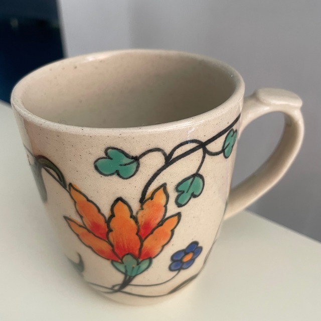 bát tràng flower mug