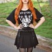 ✞✝✞ ダークブラックTシャツ プリント ✞✝✞ ゴスロリ SM ミリ 甘ロリ クラロリ 和ロリ エレガント 黒ロリ 姫ロリ 華ロリ AA-AA4010775