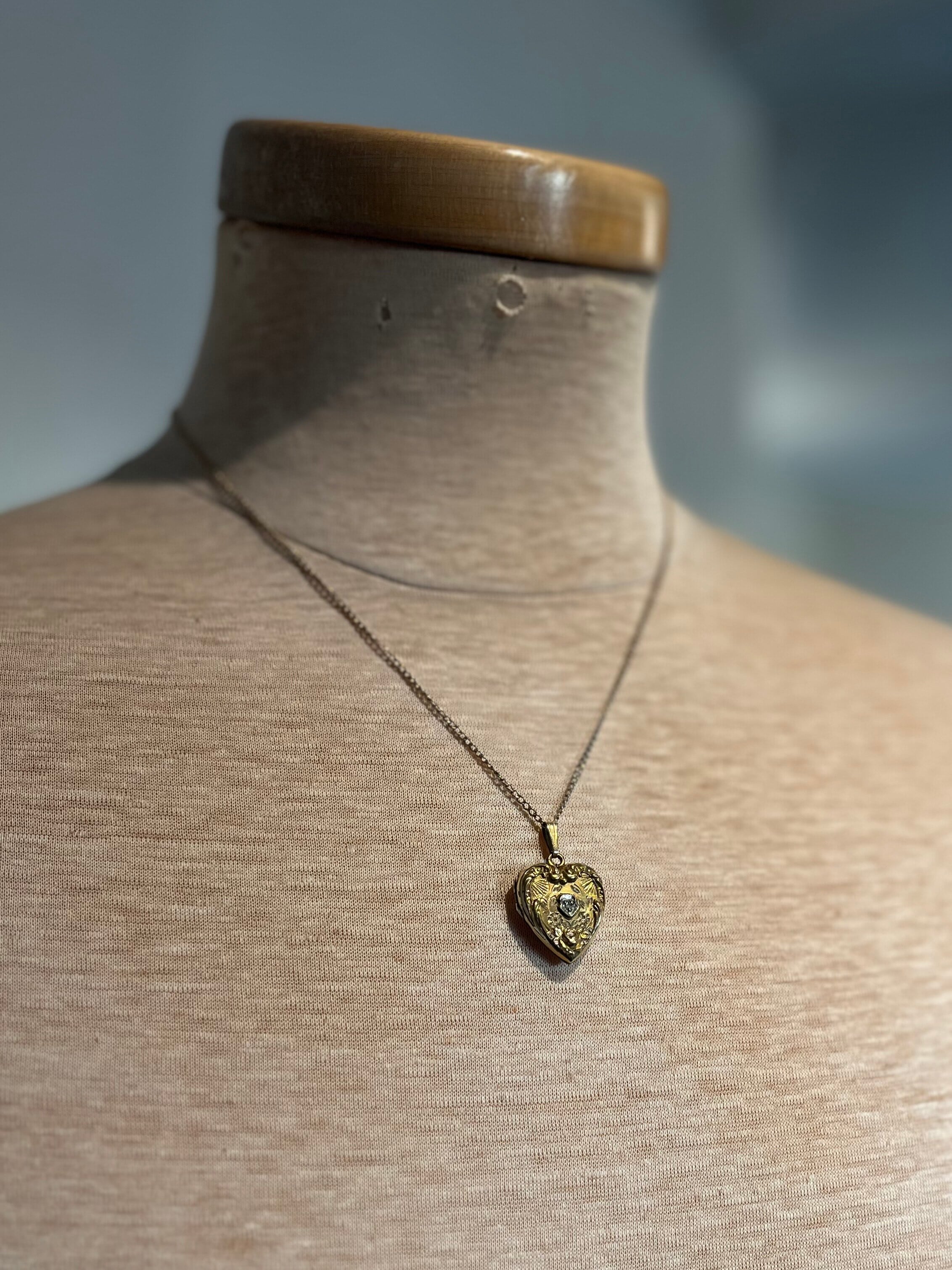 40~50s 1/20 12KGF Sweetheart Necklace / 40~50年代 1/20 12Kゴールド