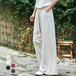 ワイドパンツ ロングパンツ レディース ボトムス パンツ ズボン 長ズボン ボヘミアン ワイド ハイウエスト ウエストゴム 綿 コットン 麻 リネン 綿麻 体型カバー 細見え 高見え 素材感 通気性