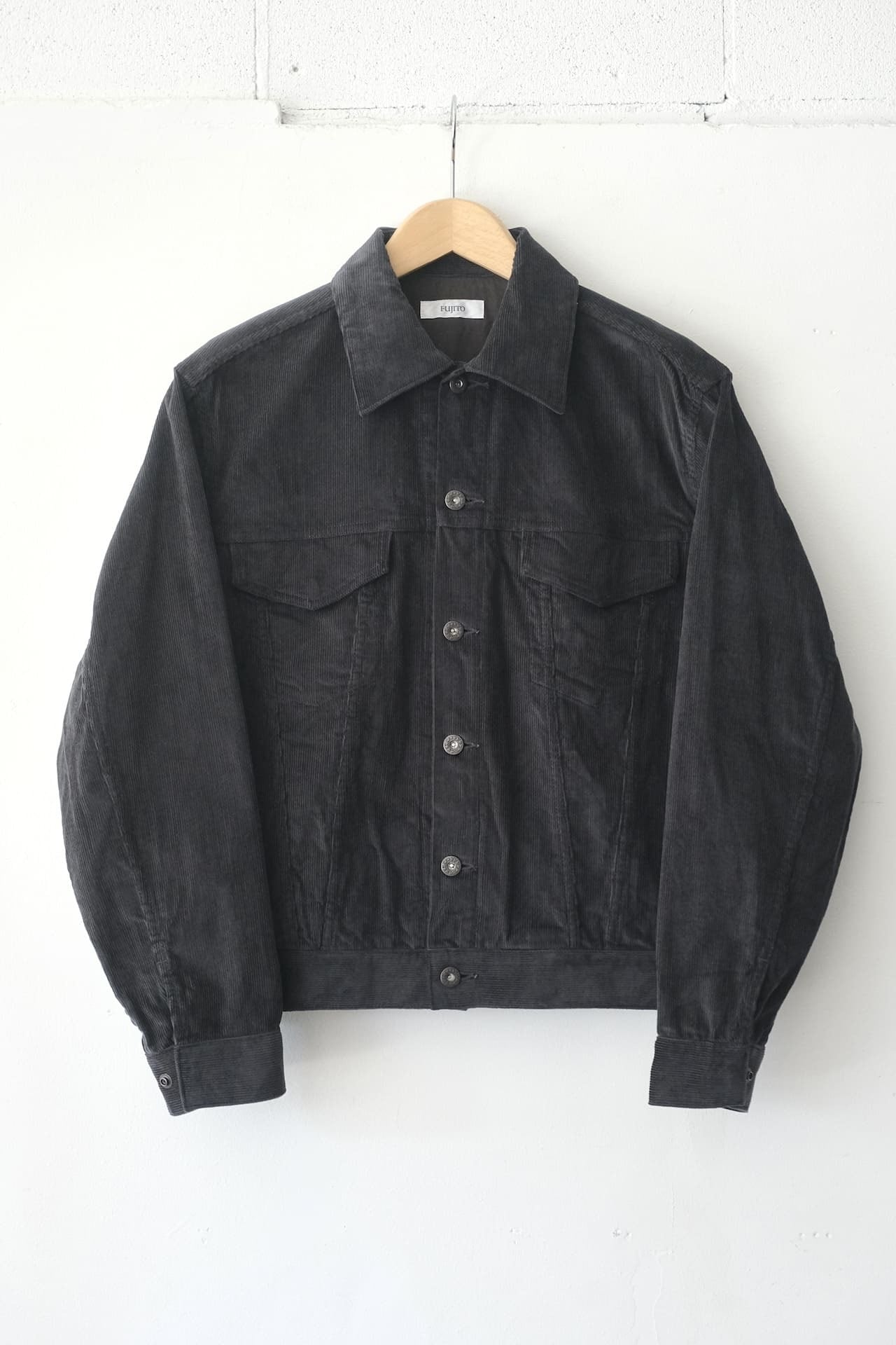 FUJITO Cowboy Jacket Charcoal,Brown,Black