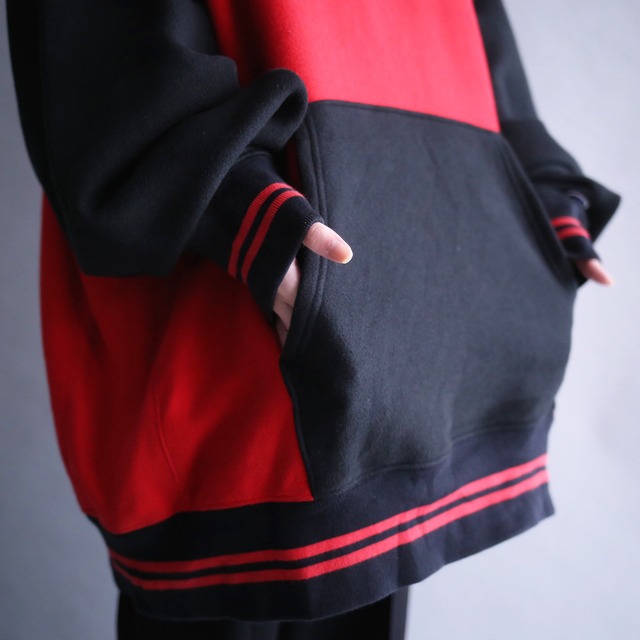 "Champion" XXL super big silhouette bi-color and logo wappen sweat