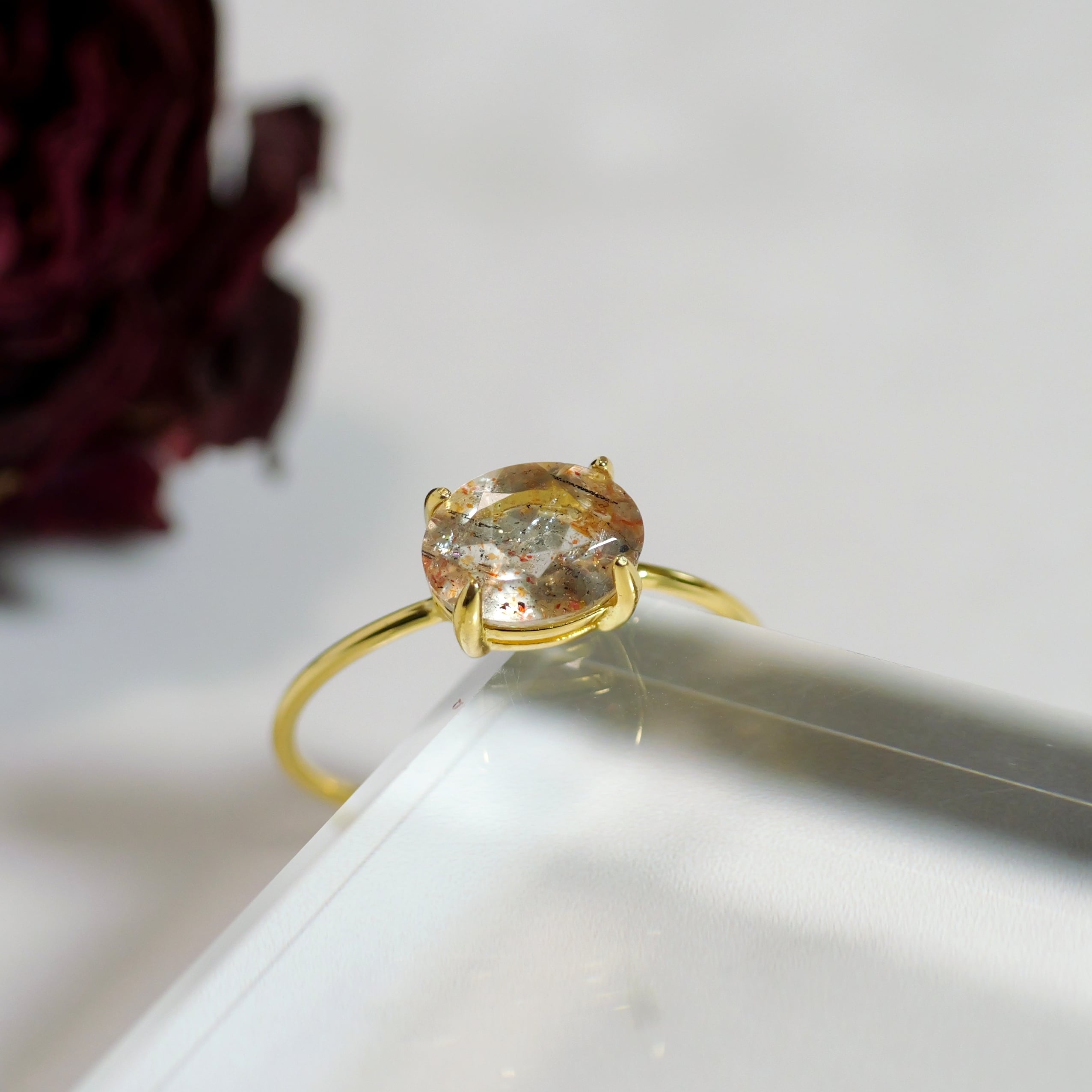 イリュージョンサンストーン オーバル リング No.2