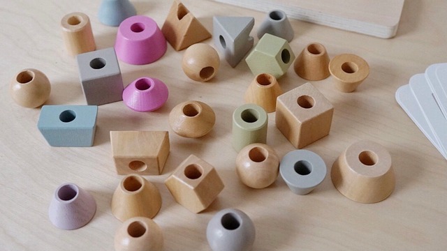 【Wooden Toy】shape stacker toys