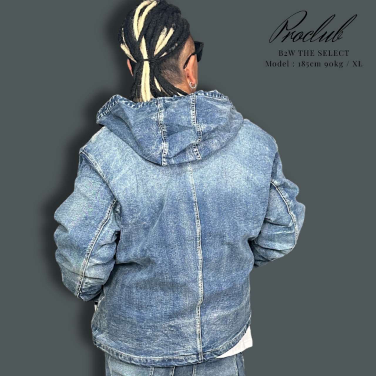 PRO CLUB Denim Zip Foodie Dark Wash - 2