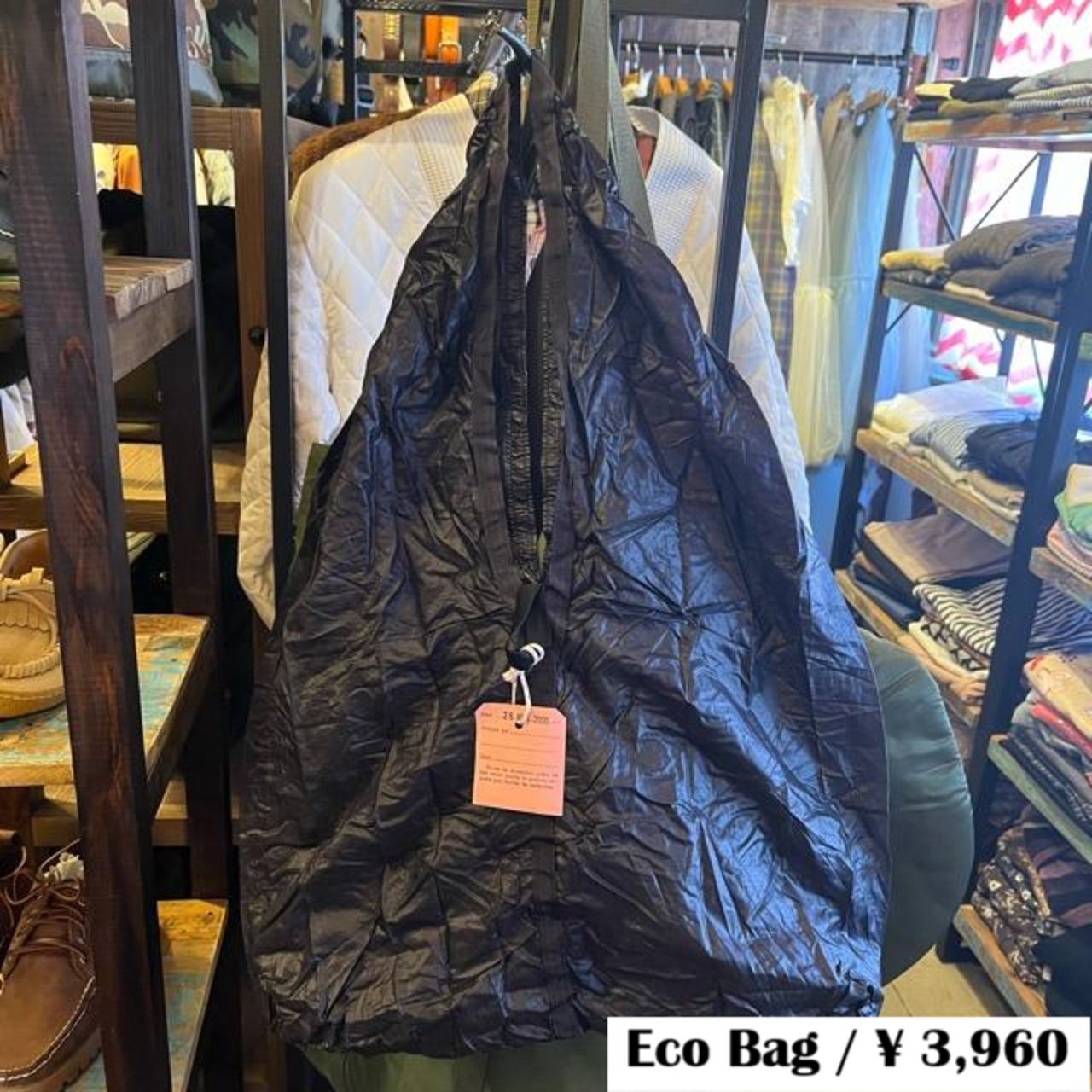 France Parachute Eco Bag, Black Dyed.　
