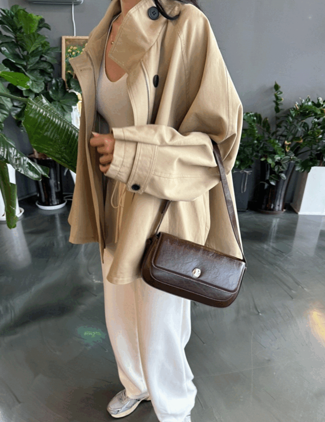 【25ss】Modern Flare Half Trench Coat _2colors