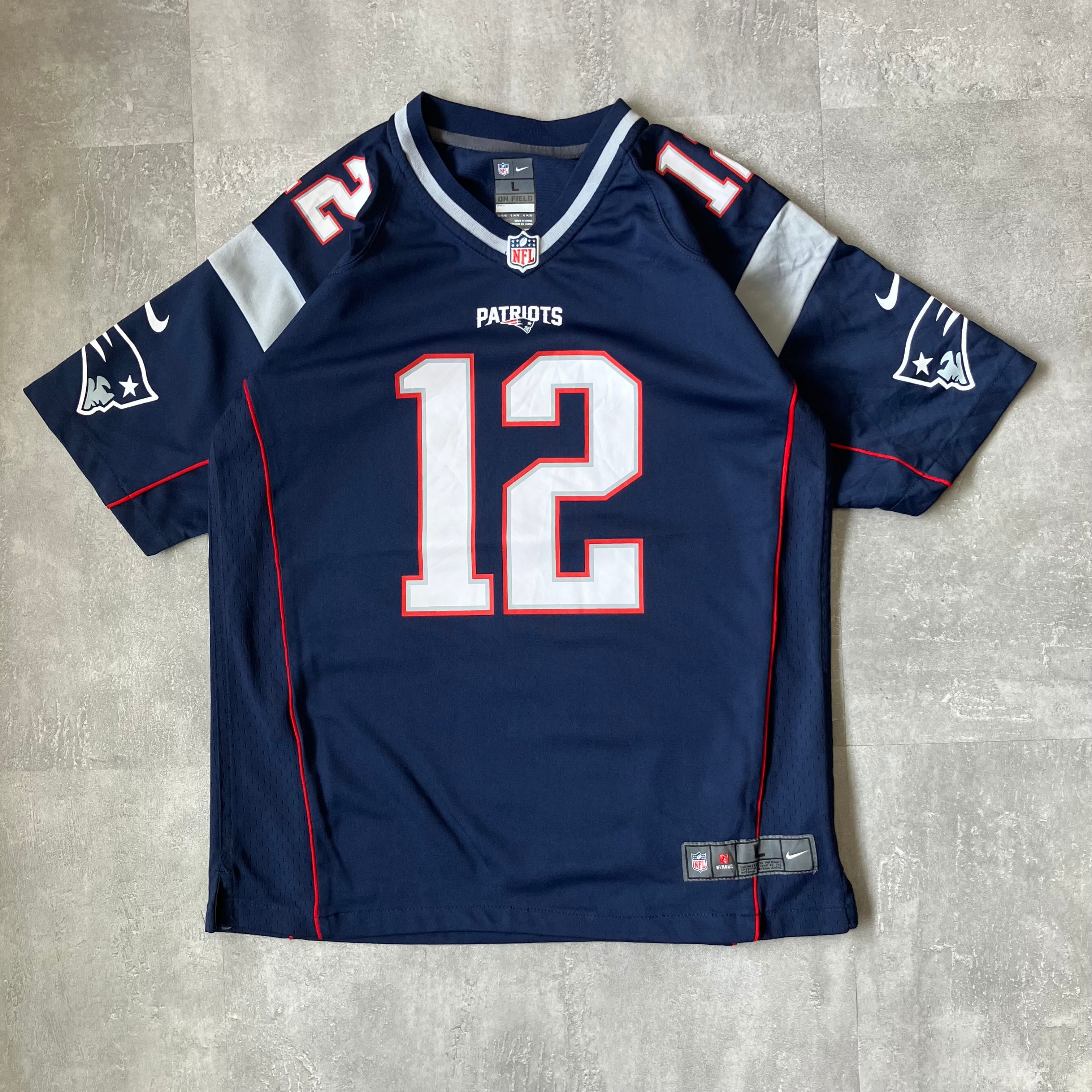 《S size》NIKE ナイキ NFL patriots ゲームシャツ No.3621