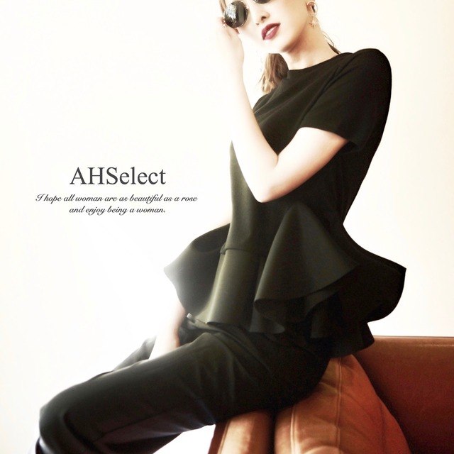 【国内発送】AH Haute coutureエレガンスペプラムトップス