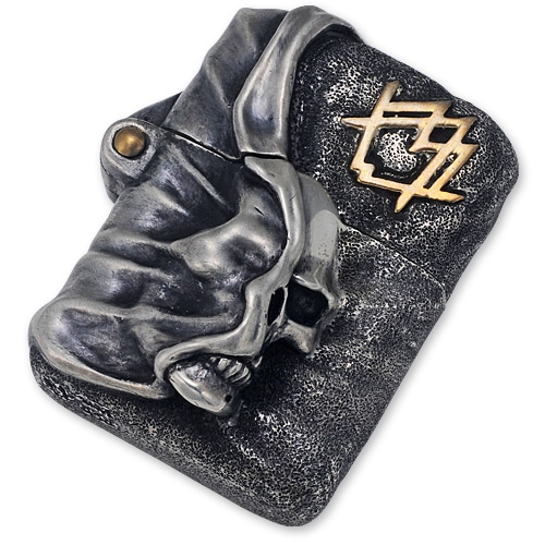 【ACE METAL WORKS　エースメタルワークス　ZIPPO　ジッポライター】ワンオフエースリビールソリッドスターリングライターw/ブラスアクセント【送料無料】