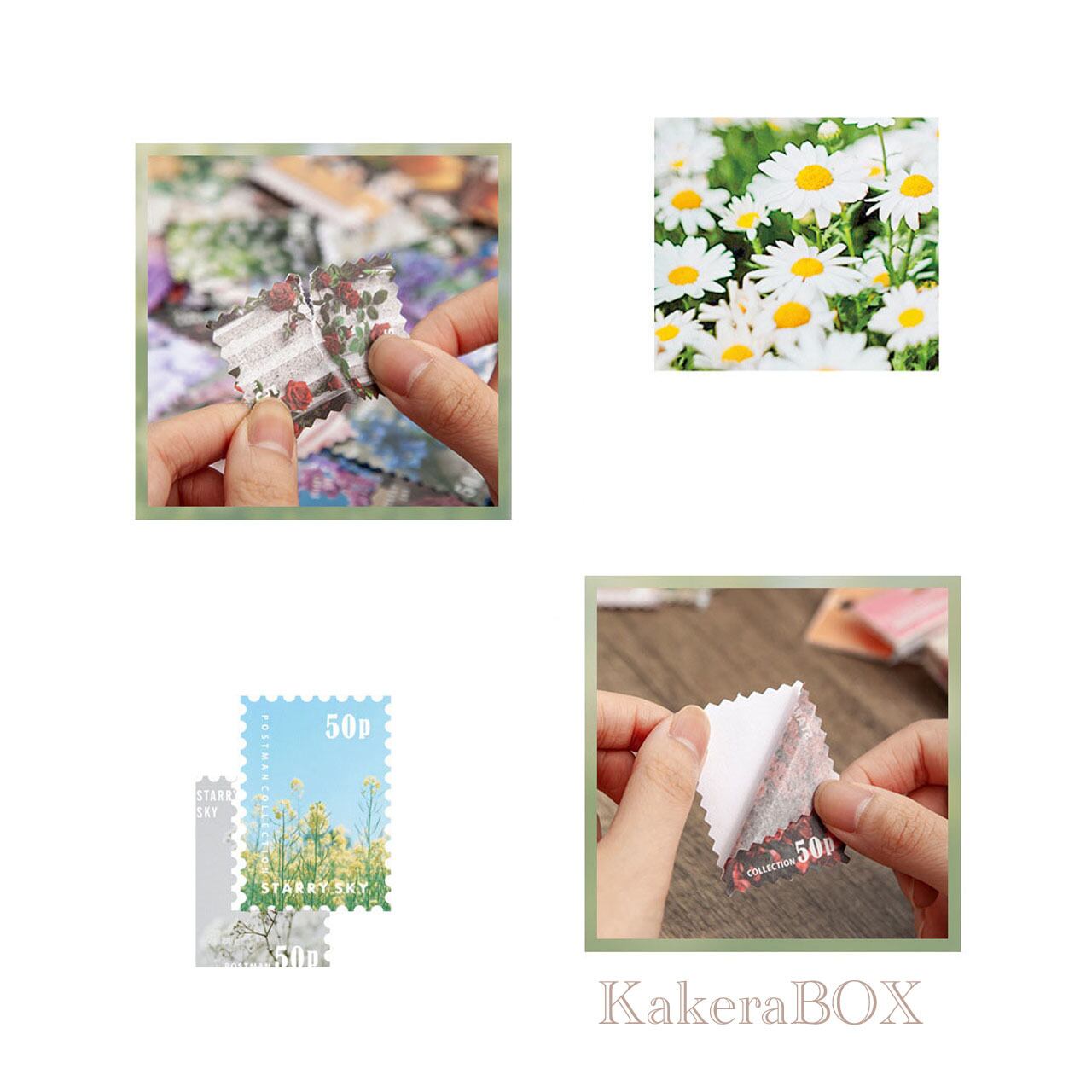 切手風ダイカットシール | KakeraBOX
