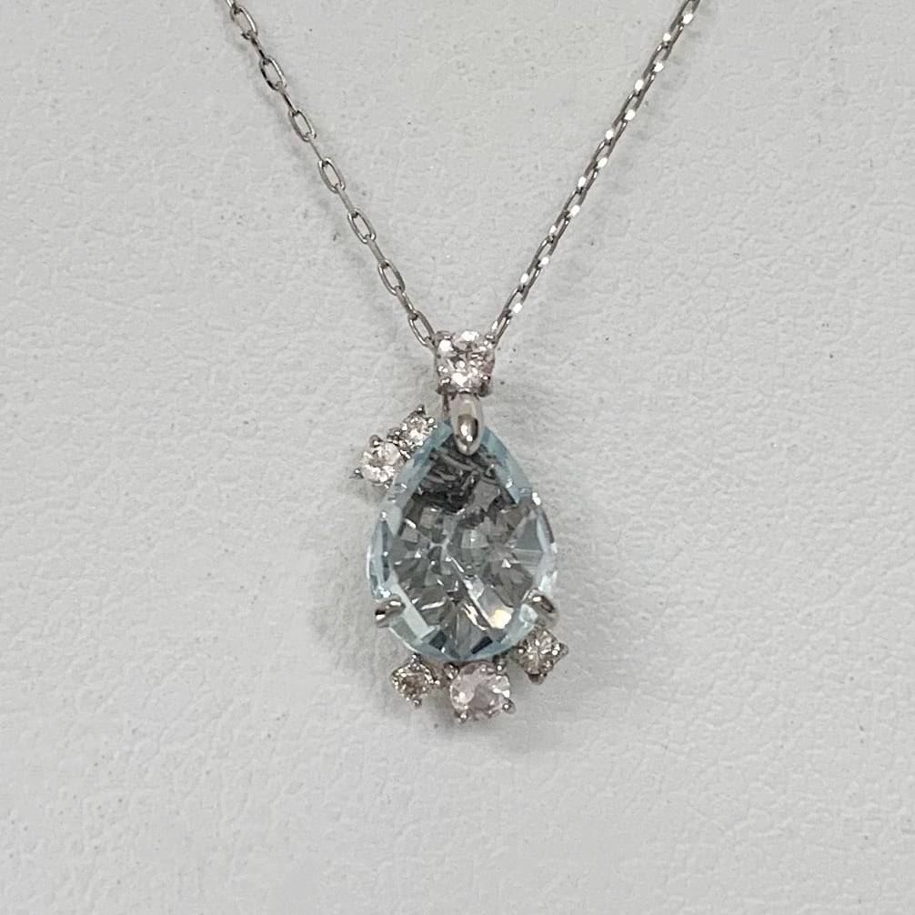 K18PG ブルートパーズ アメジスト グリーンガーネット 6.17ct リング