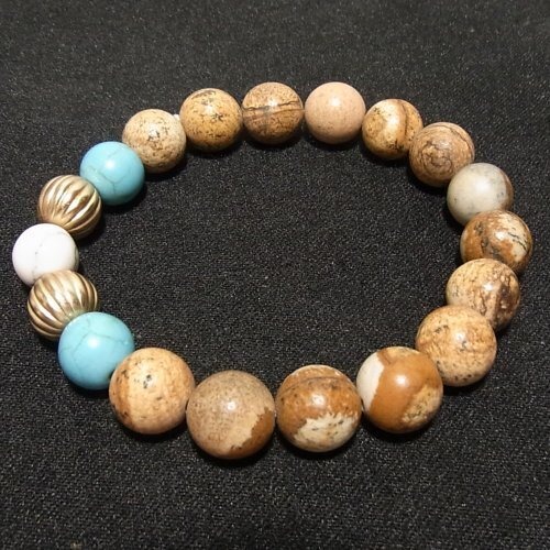 天然石ビーズのストレッチブレスレット　アクセサリー格安セール　K1163BR