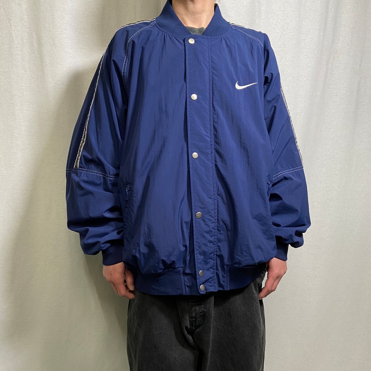 90年代 NIKE ナイキ ナイロンジャケット トラックジャケット メンズXL 