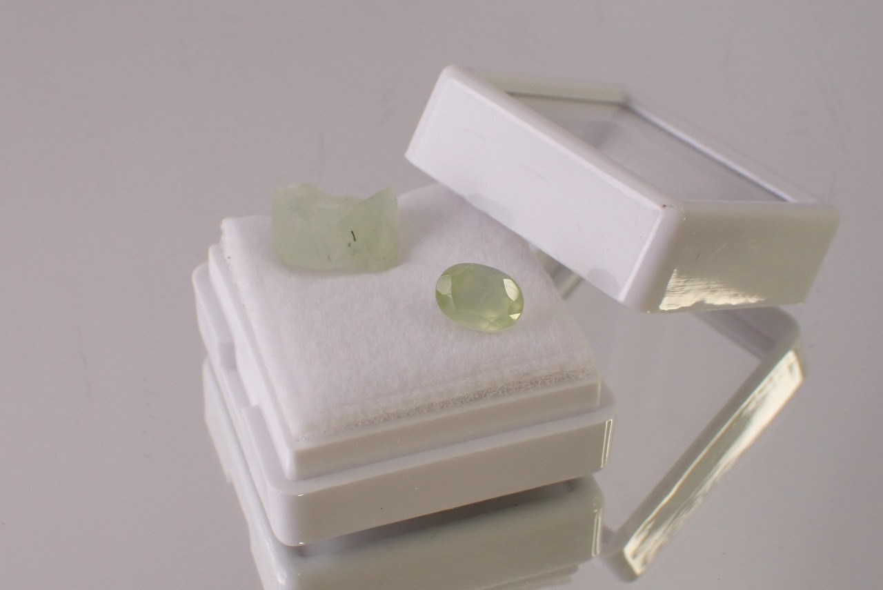 【原石セット】プレナイト　1.20ct/4.23ct　[D7-57]