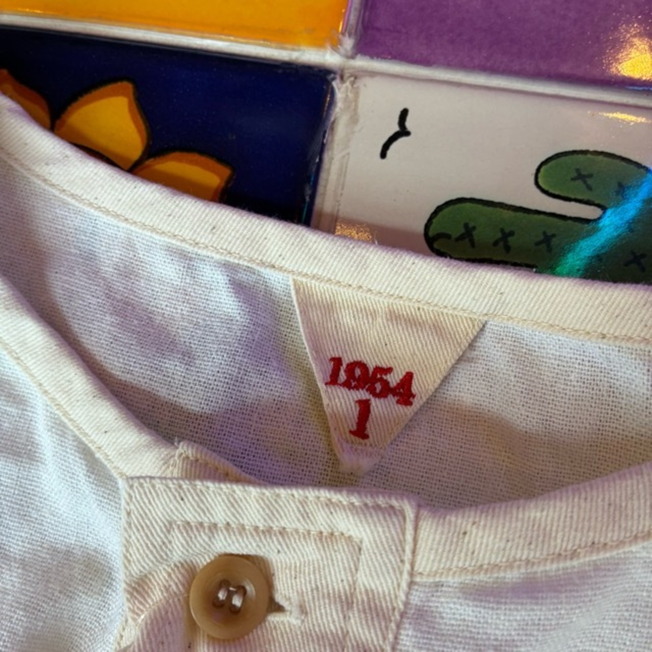 French type Linen cotton Henley shirt L/S White　フランスタイプ　リネンコットンヘンリーネックシャツ　ホワイト　L/S　ファッション　ユニセックス　軍物　フランス軍　ミリタリー　長袖　インナー　ブラウス