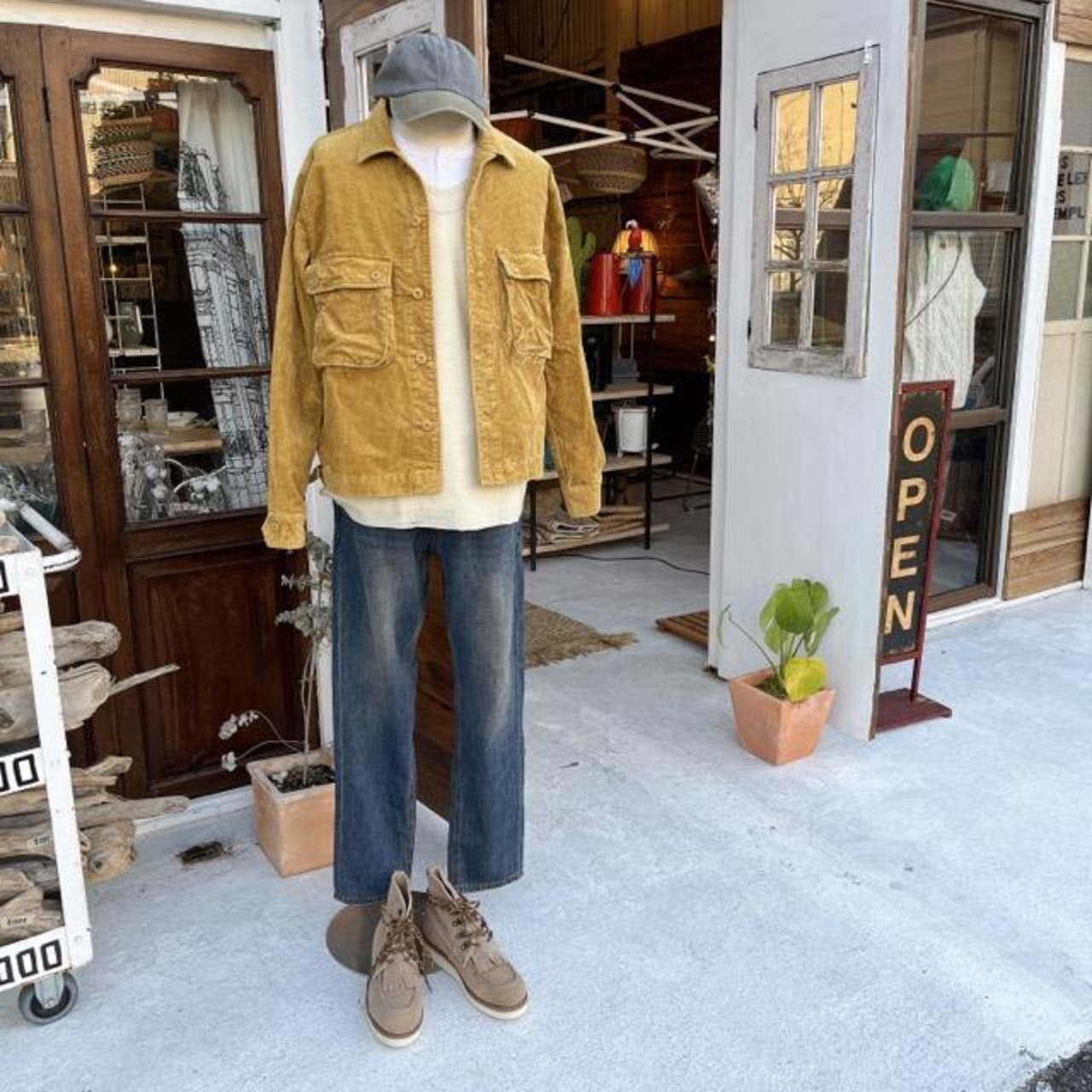 TOPANGA Men's 　コーデュロイシャツジャケット　マスタード