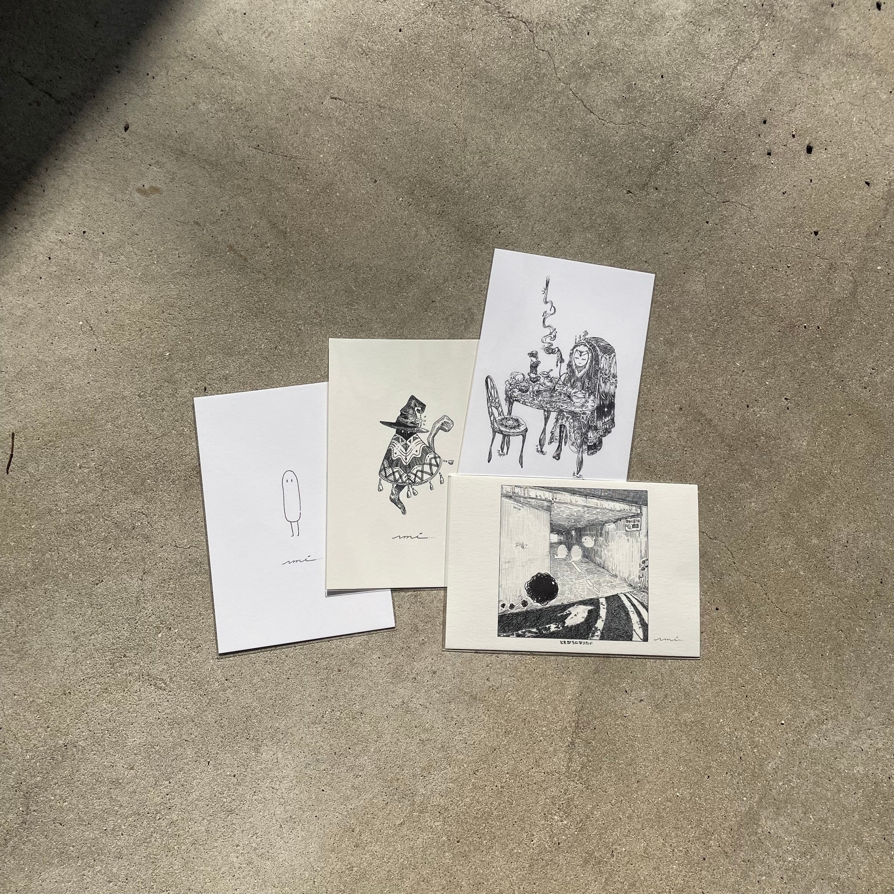 Umi ポストカード 3種セット＋タビビトノ日記 | 地層 ART SHOP