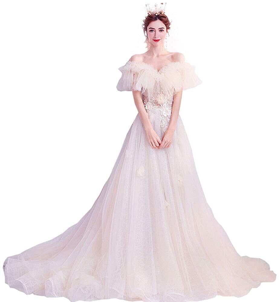 美品!フランス風 ウエディングドレ スソフトチュール 美品!フランス風 ウエディングドレ スソフトチュール