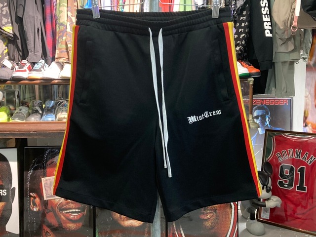 MINT CREW SIDE LINE SHORT TRACK PANT BLACK MEDIUM 27.5KC4008