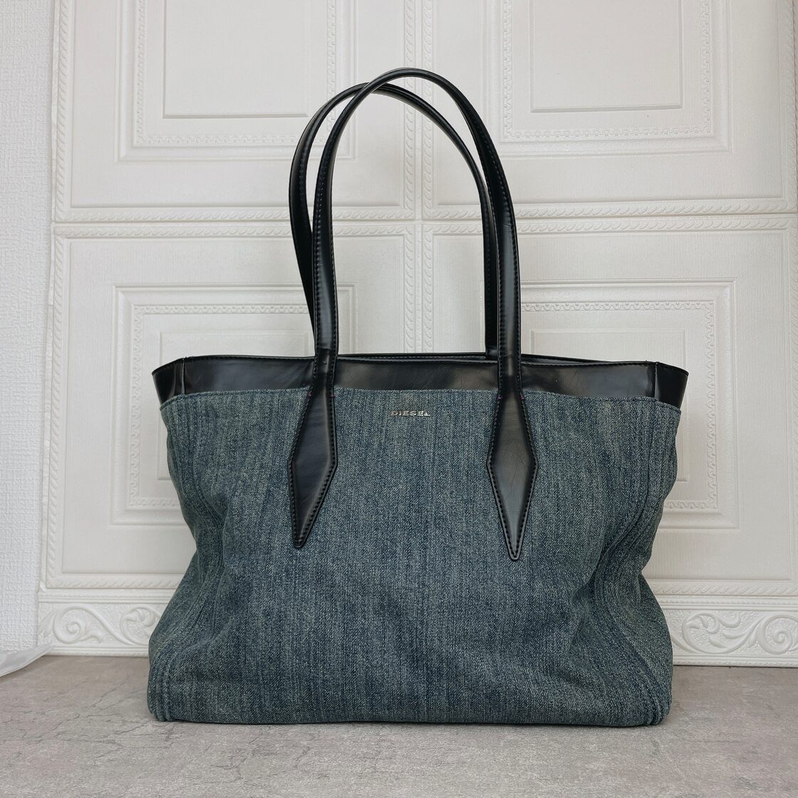 カッコイイ☆DIESEL デニム 2way トートバッグ おちつき ショルダー  